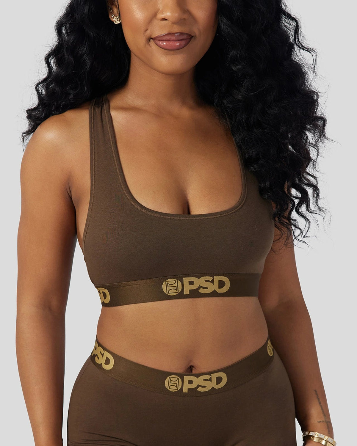 Modal Solids - Cocoa - Sports Bra - Modal