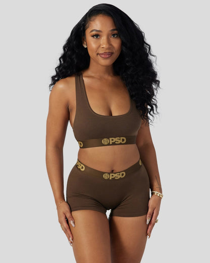 Modal Solids - Cocoa - Sports Bra - Modal