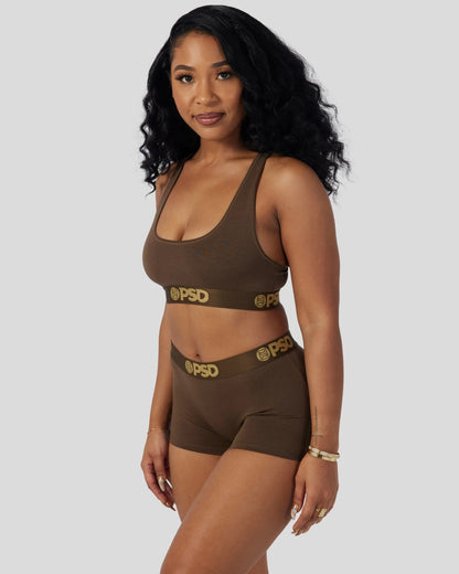 Modal Solids - Cocoa - Sports Bra - Modal