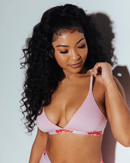 Modal Solids - Pink - Triangle Bralette - Modal