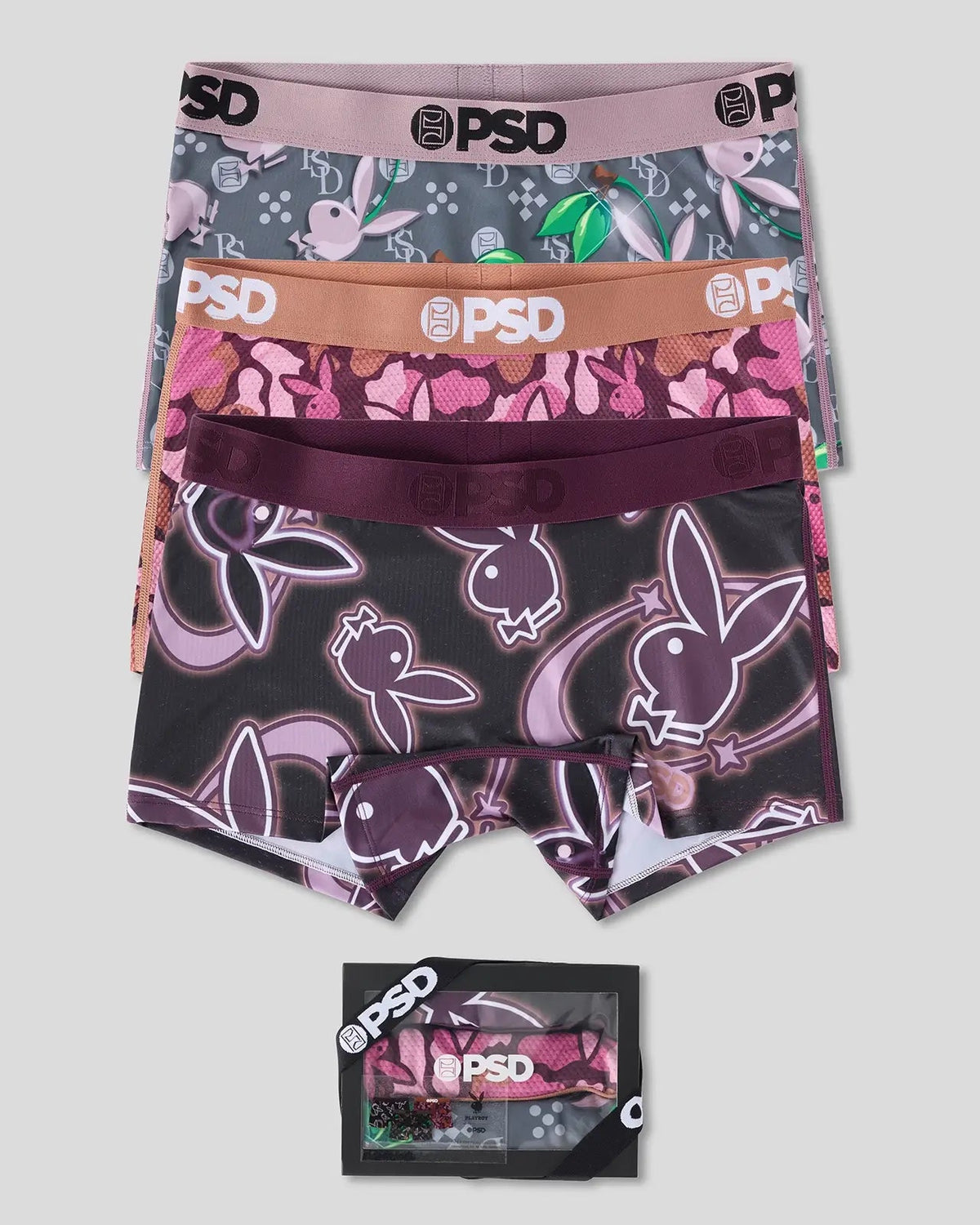 3 Pack - Playboy Tumble - Boy Short