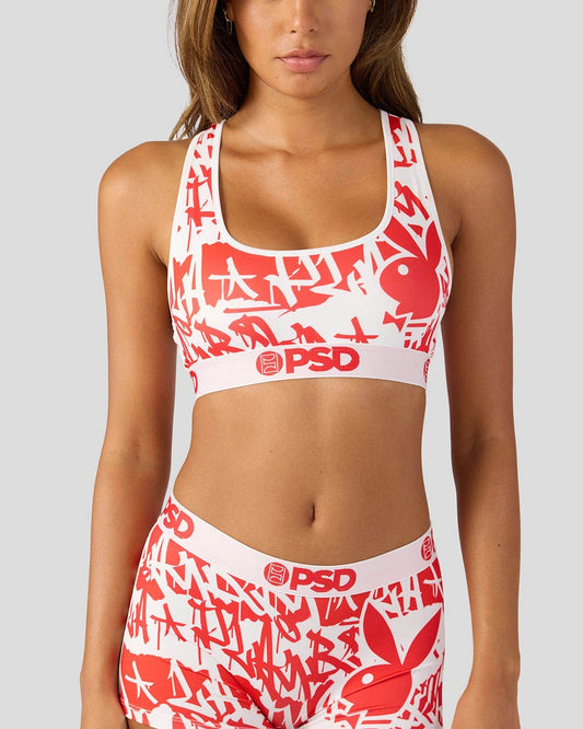 Playboy - Red Tags - Sports Bra