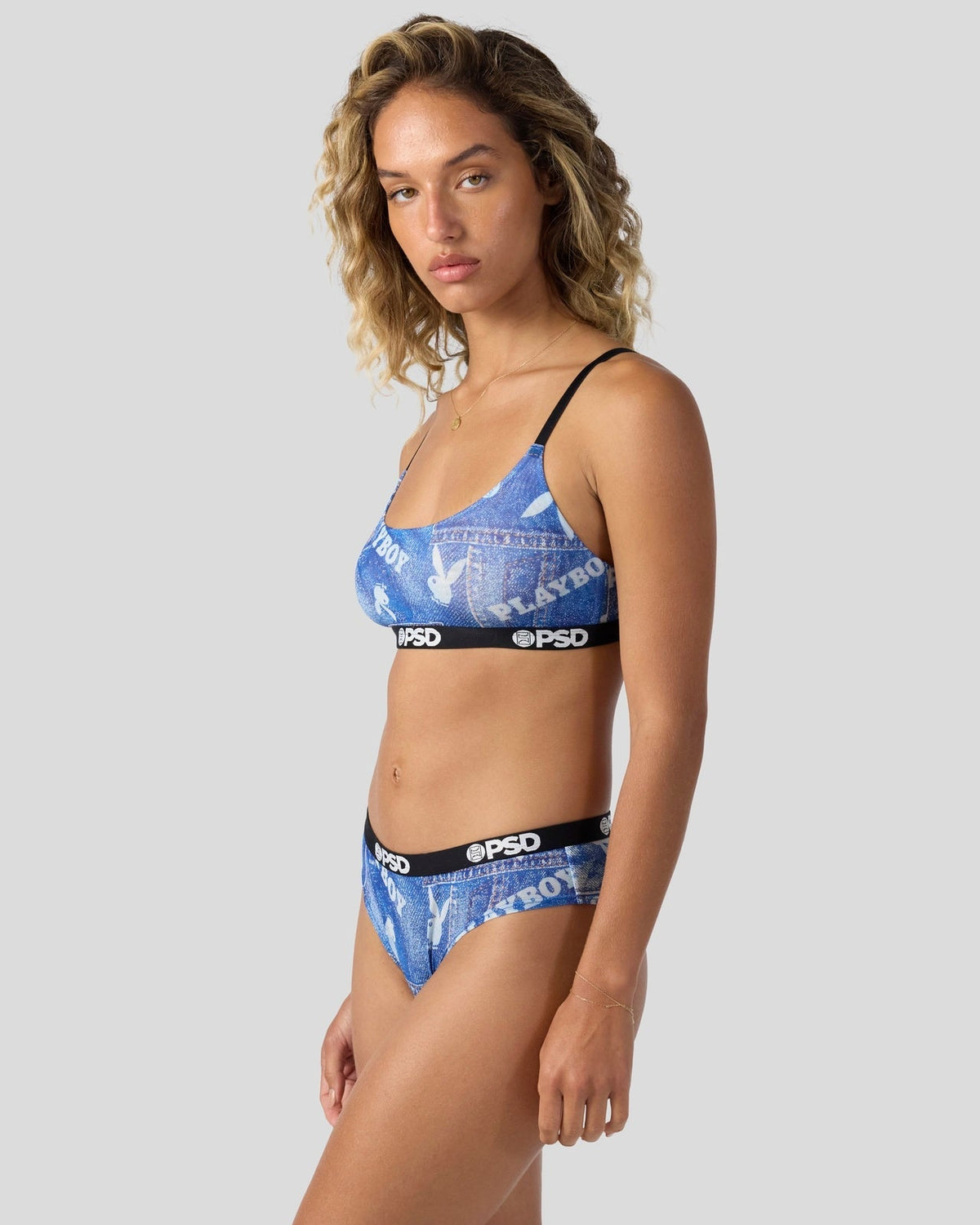 Playboy - Denim Mesh - Scoop Bralette - Mesh