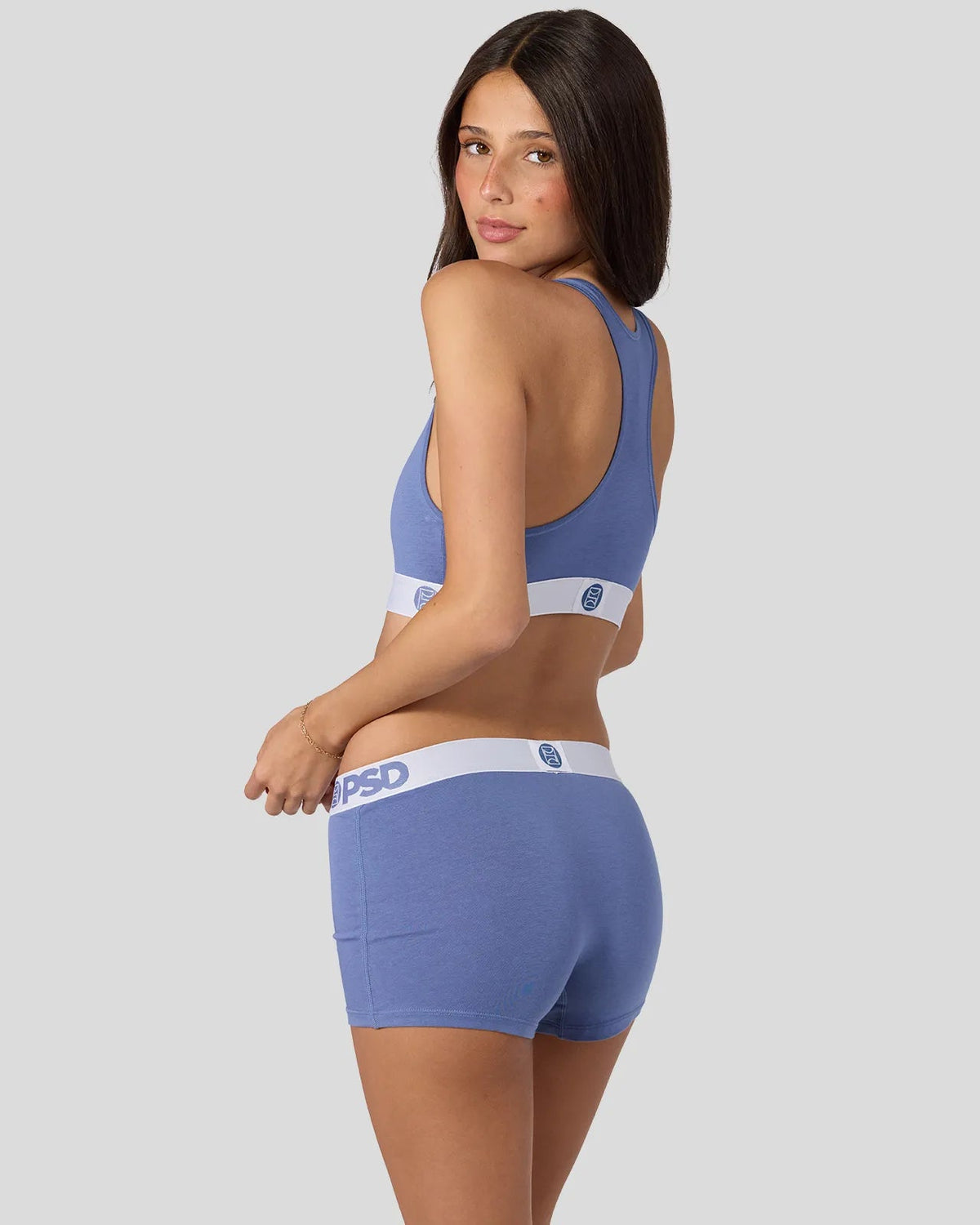 Modal Solids - Blue Denim - Sports Bra - Modal