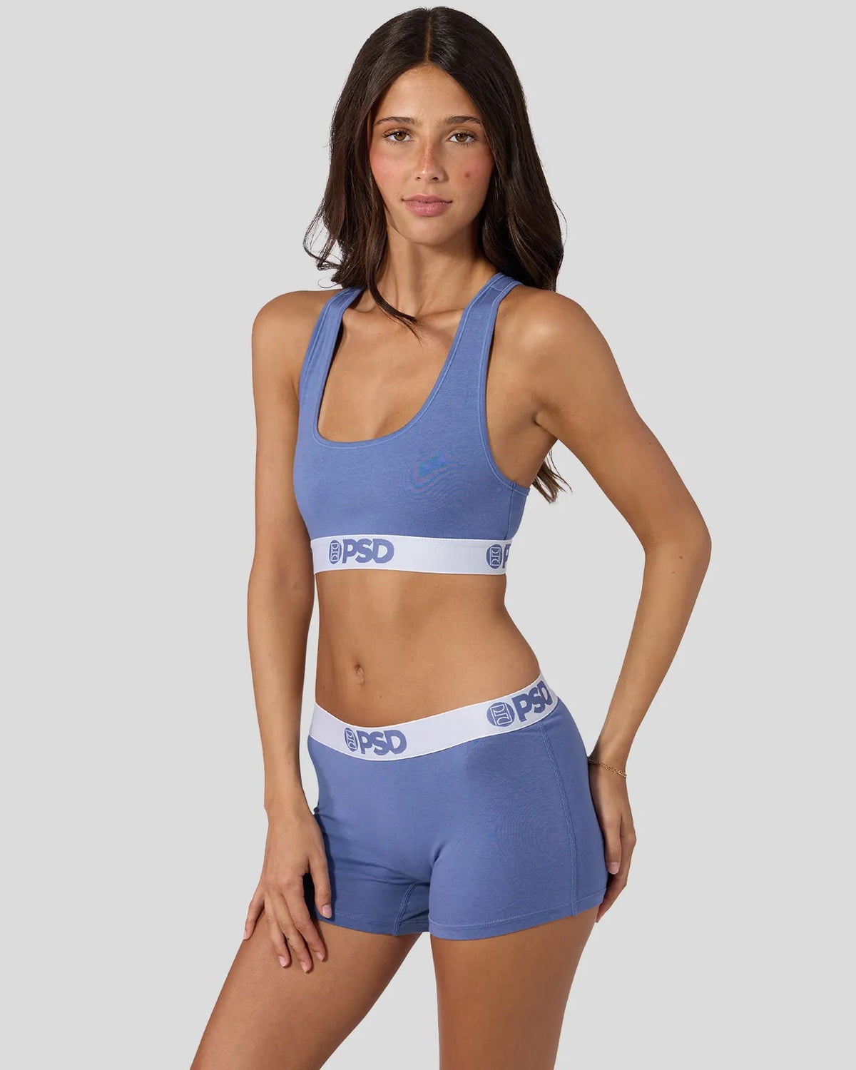 Modal Solids - Blue Denim - Sports Bra - Modal