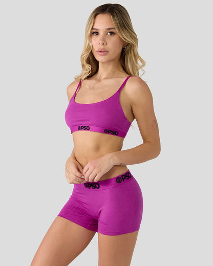 Modal Solids - Electric Fuchsia - Scoop Bralette - Modal