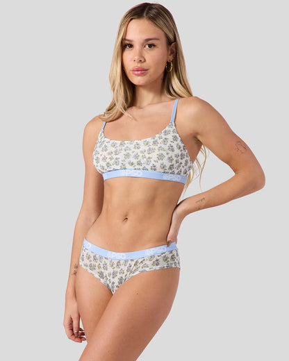 Mesh - Sky Blossom - Scoop Bralette - Mesh