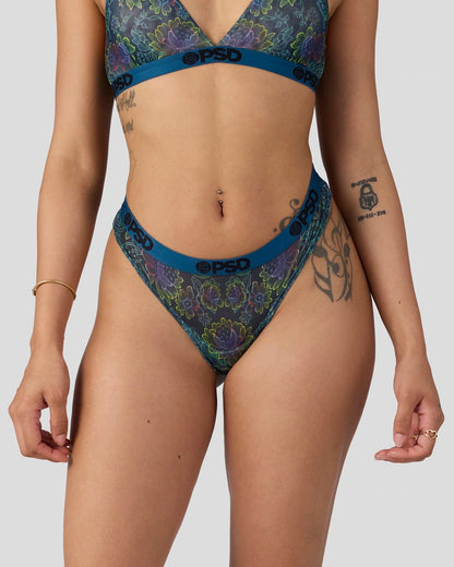 Mesh - Floclr Blst - Thong - Mesh