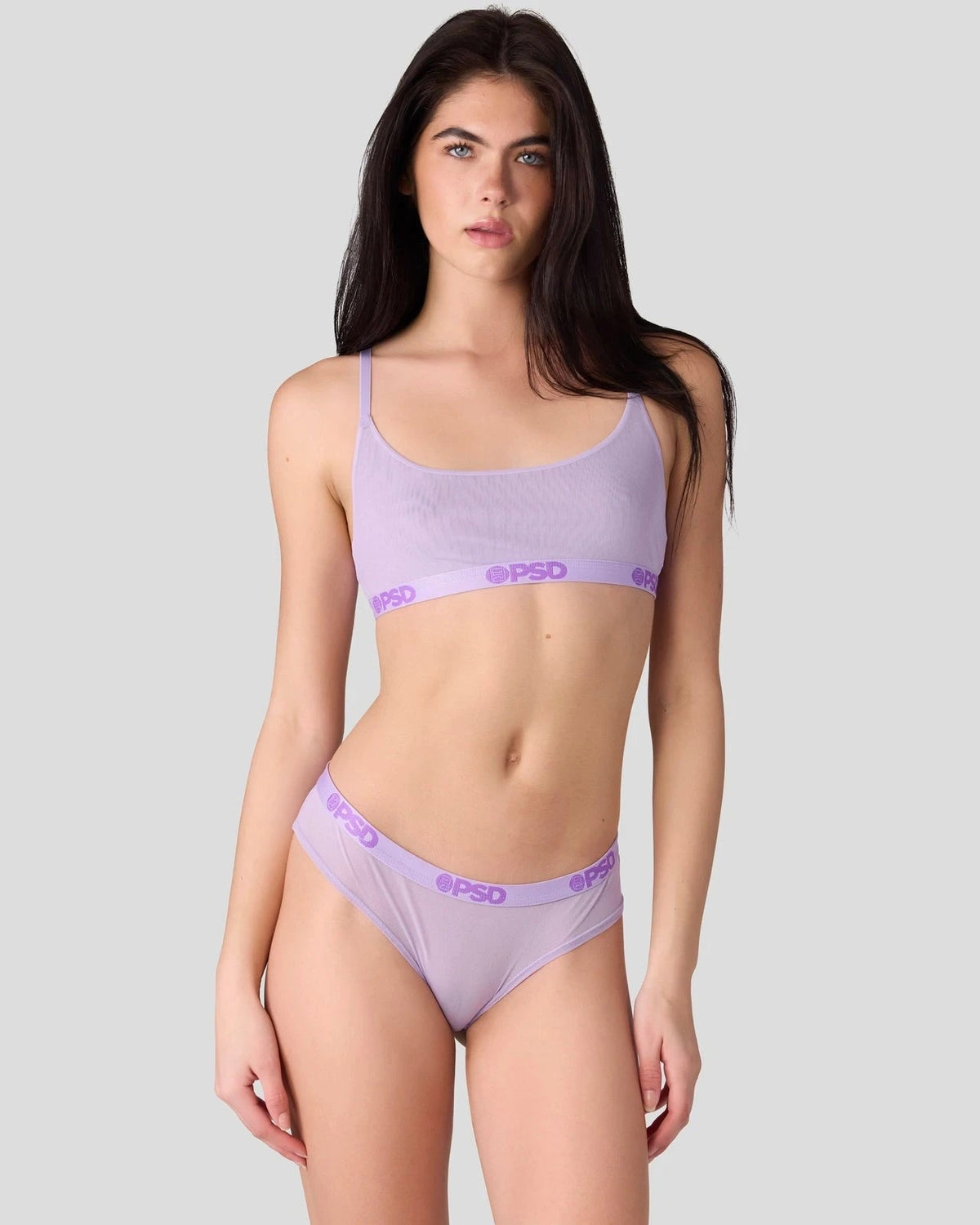 Mesh - Solid Lavender - Scoop Bralette - Mesh