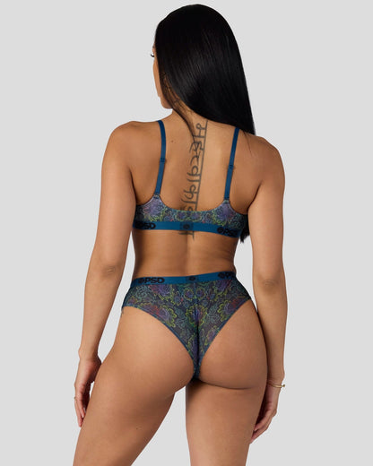 Mesh - Floclr Blst - Scoop Bralette - Mesh