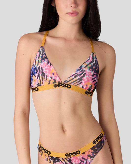 Mesh - Vibin Snake - Triangle Bralette - Mesh