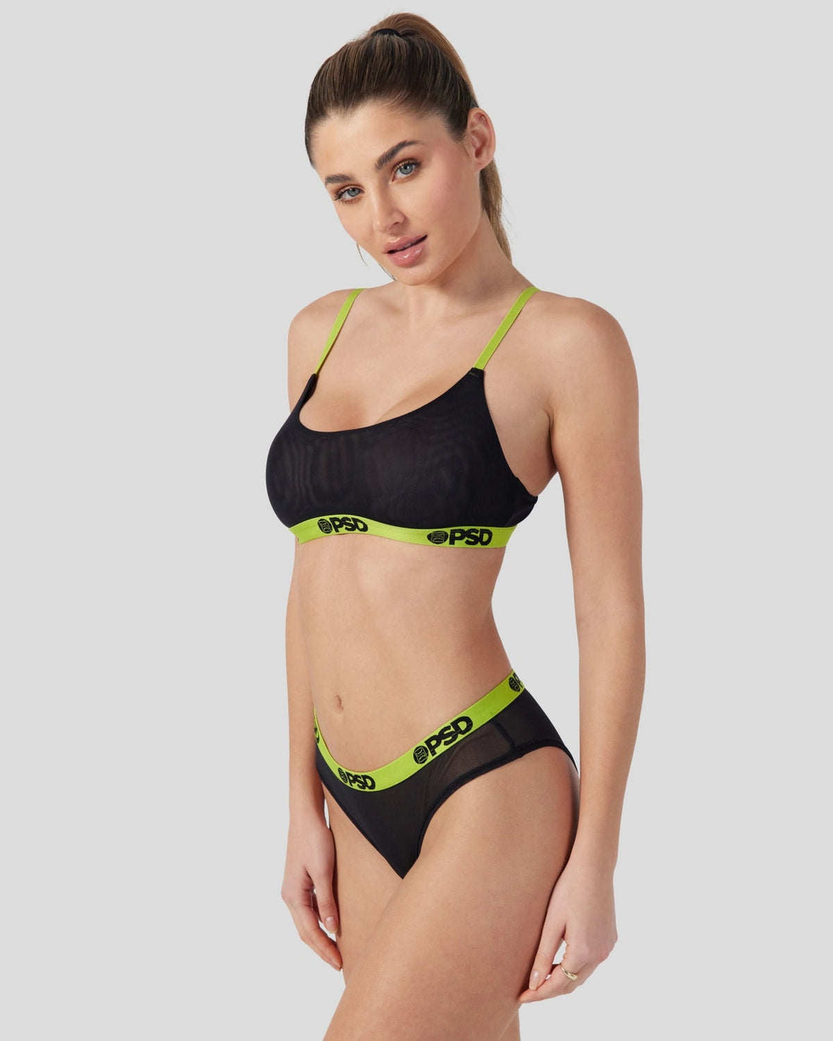 Mesh - Solid Black - Scoop Bralette - Mesh