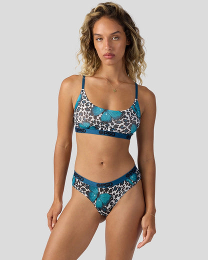 Mesh - Primal Butterfly - Scoop Bralette - Mesh