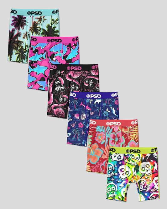 6 Pack - Tropic Rush - Youth Underwear