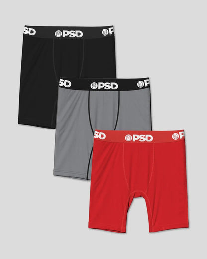 Solids 3 Pack - Core Red - Youth Underwear - Cotton