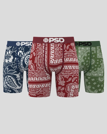 3 Pack - Dark Bandana - Standard Length