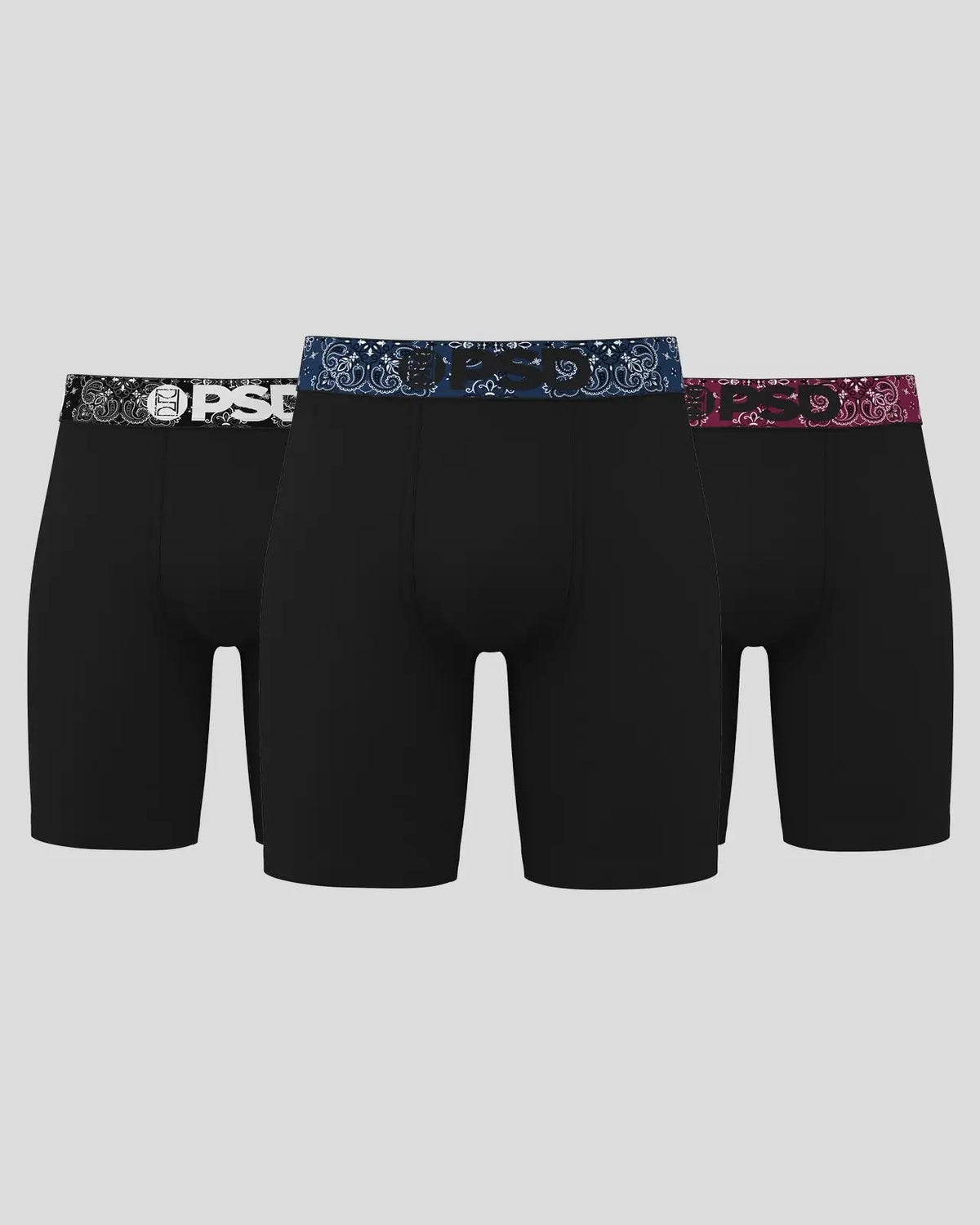 Solids 3 Pack - Dark Paisley - Standard Length - Cotton