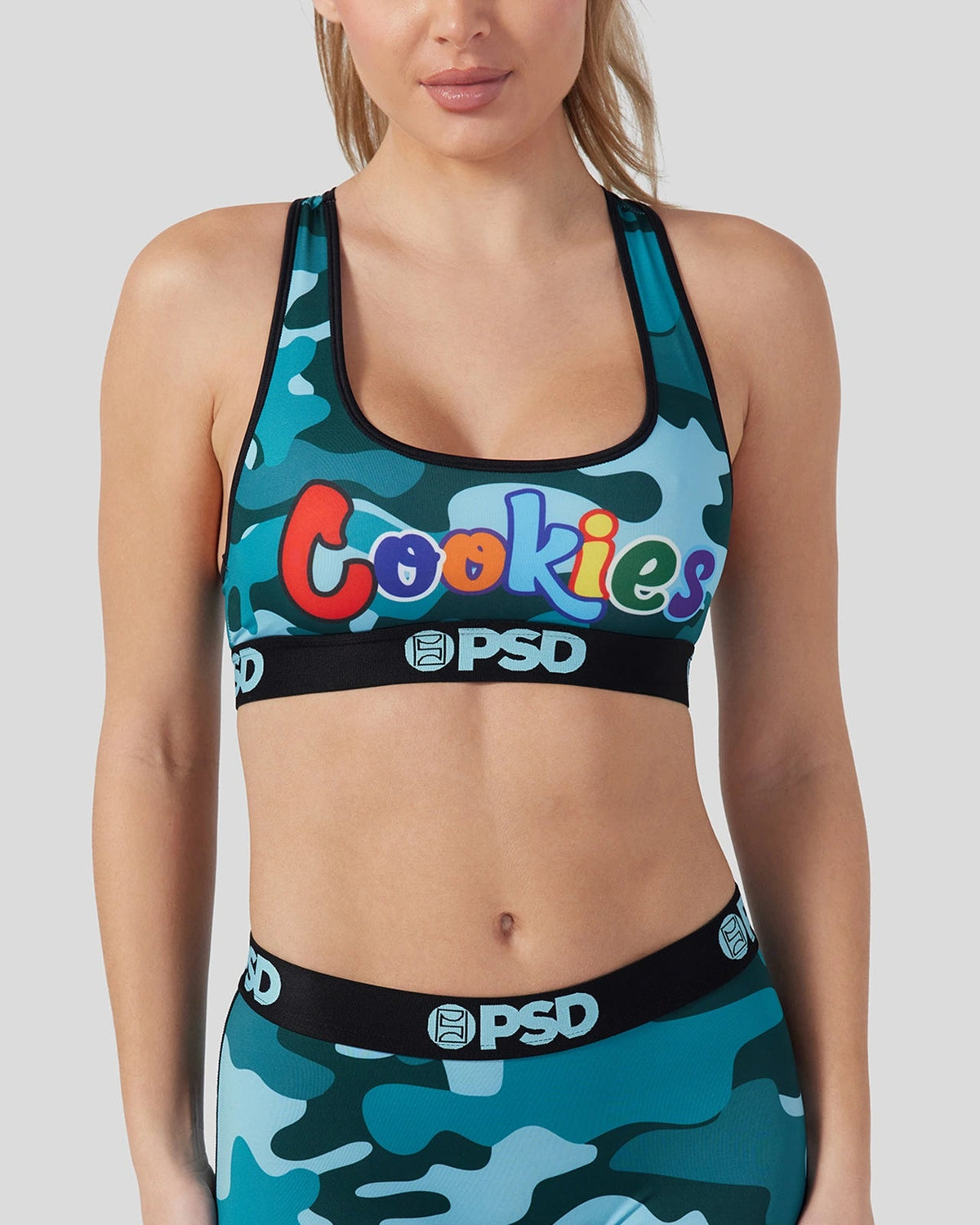 Cookies - Blue Camo - Sports Bra