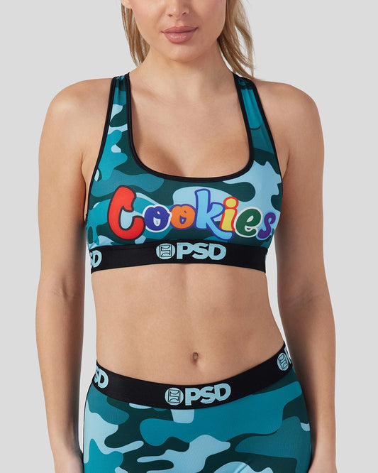 Cookies - Blue Camo - Sports Bra