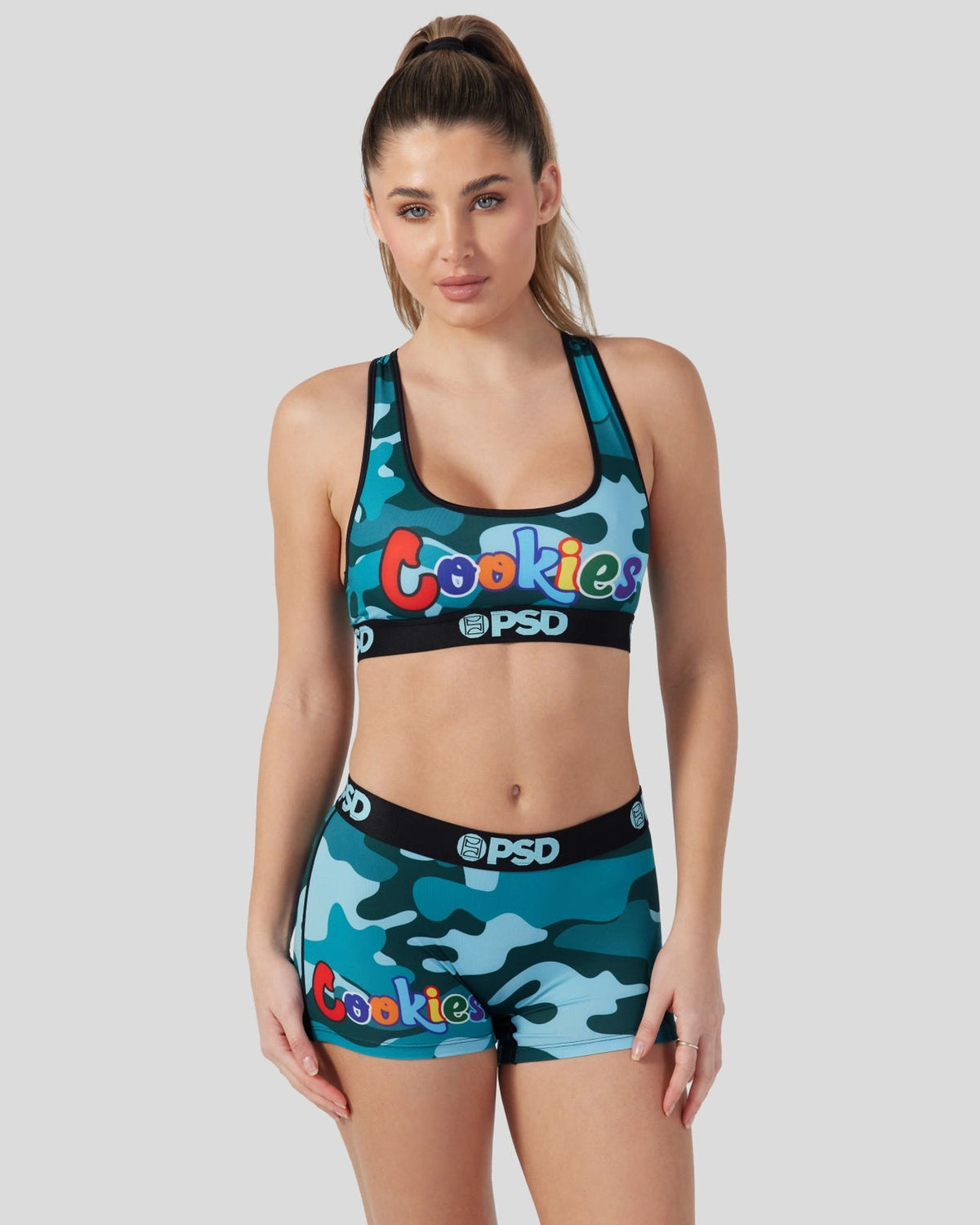 Cookies - Blue Camo - Sports Bra