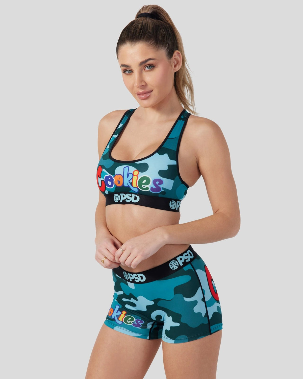Cookies - Blue Camo - Sports Bra