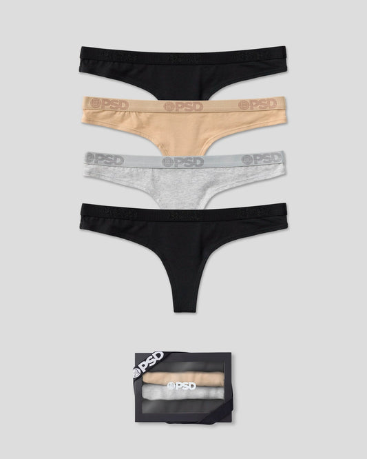 Modal 4 Pack - Neutral - Thong - Modal