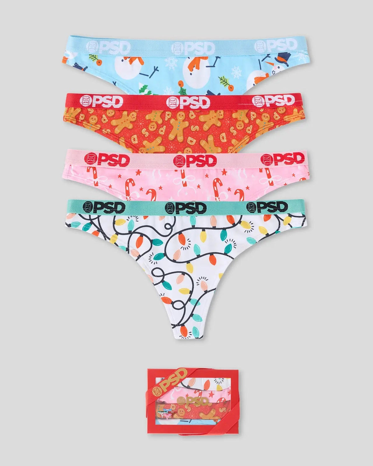 Modal 4 Pack - Festive - Thong - Modal