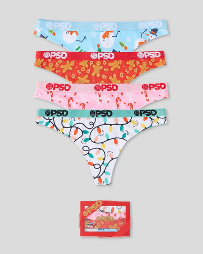 Modal 4 Pack - Festive - Thong - Modal