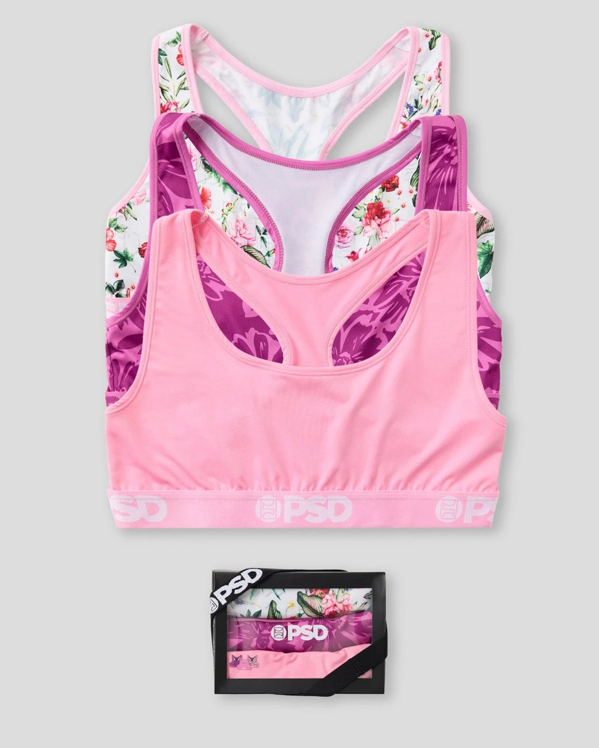 3 Pack - Floral Bliss - Sports Bra