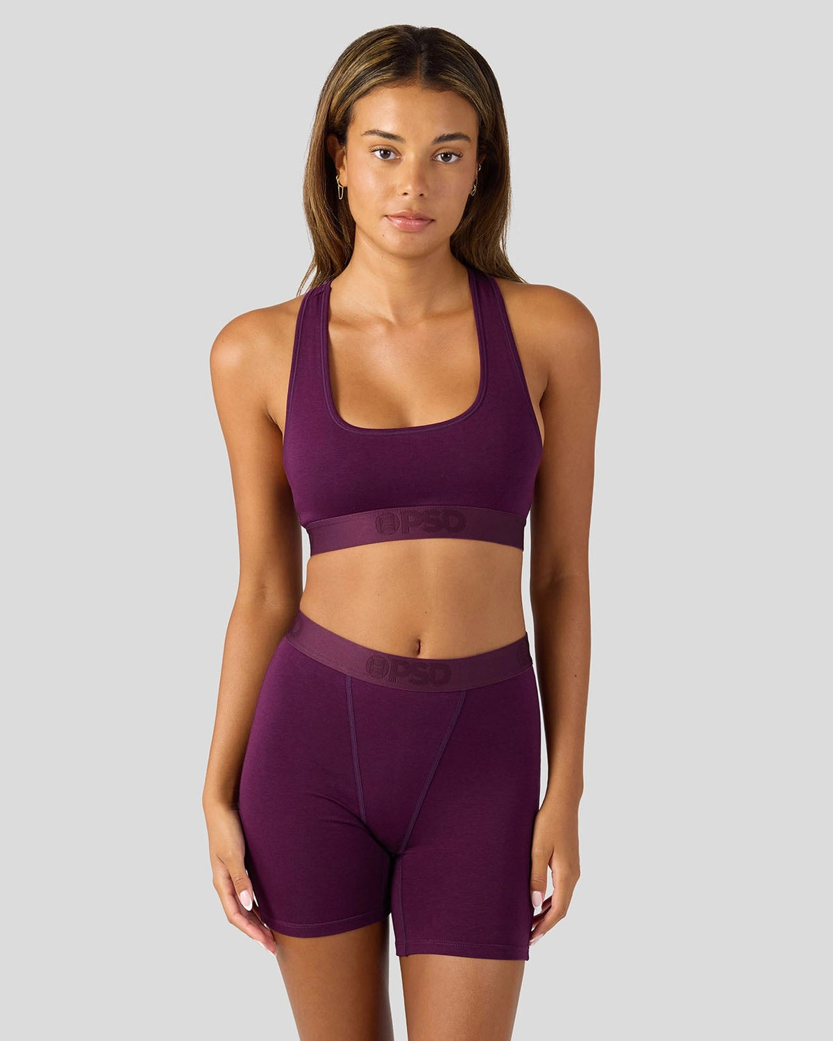 Modal Solids - Plum - Womens Boxer Brief - Modal