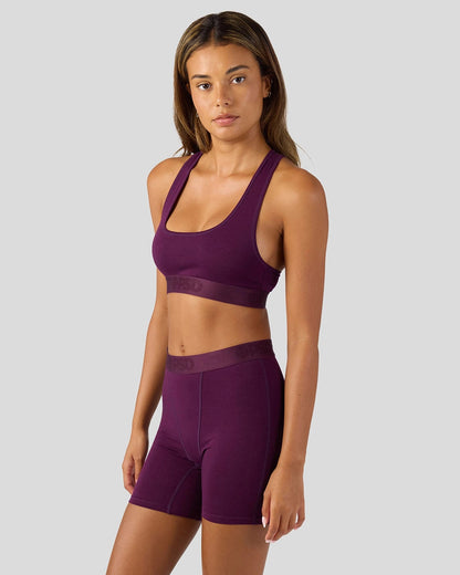 Modal Solids - Plum - Womens Boxer Brief - Modal