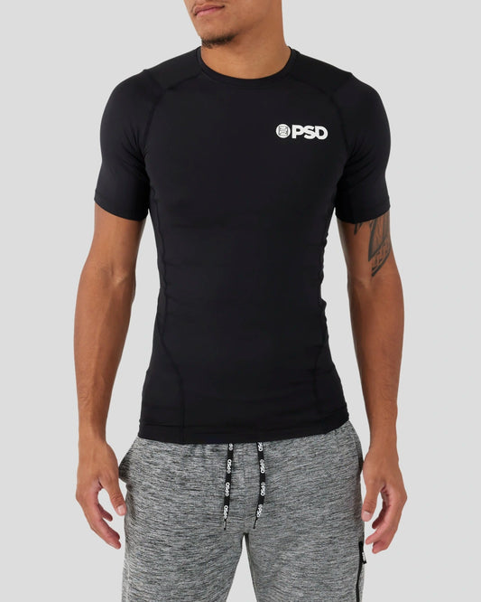 Compression Tee Short Sleeve - Black - Compression Tee