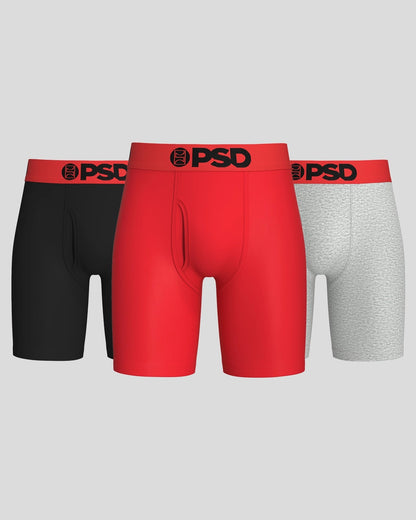 Modal 3 Pack - Red/Grey/Black - Standard Length - Modal