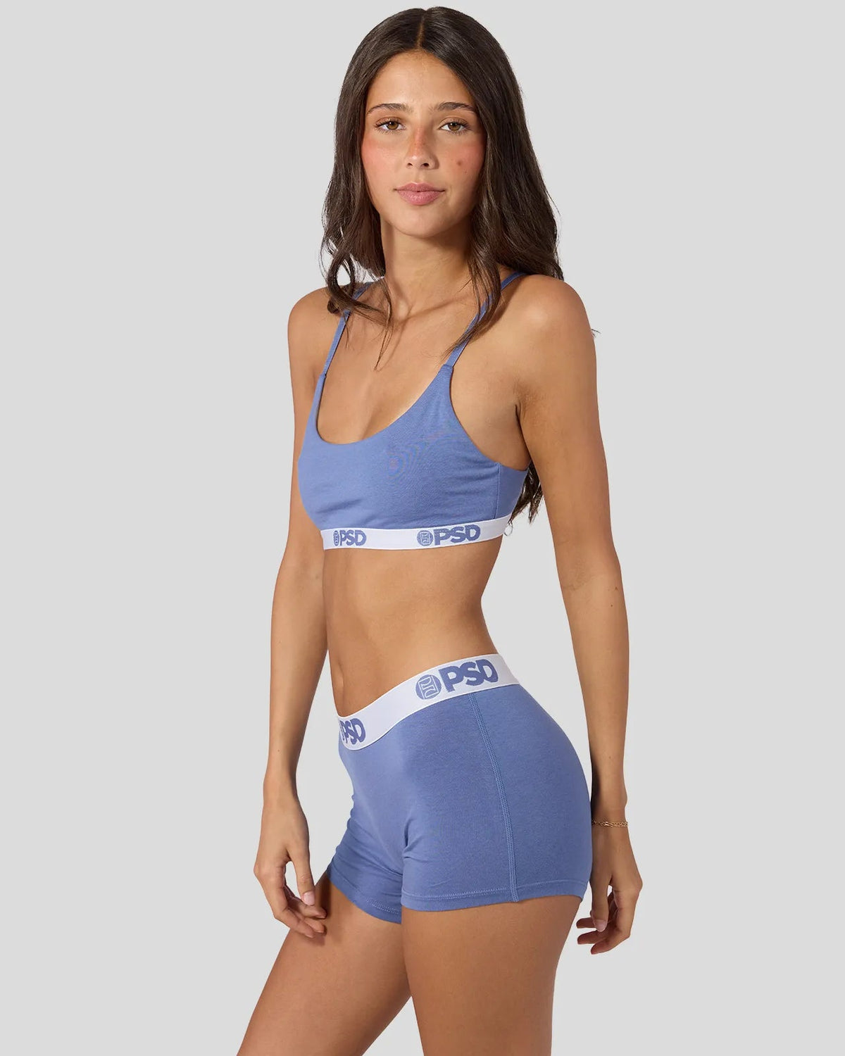 Modal Solids - Blue Denim - Scoop Bralette - Modal
