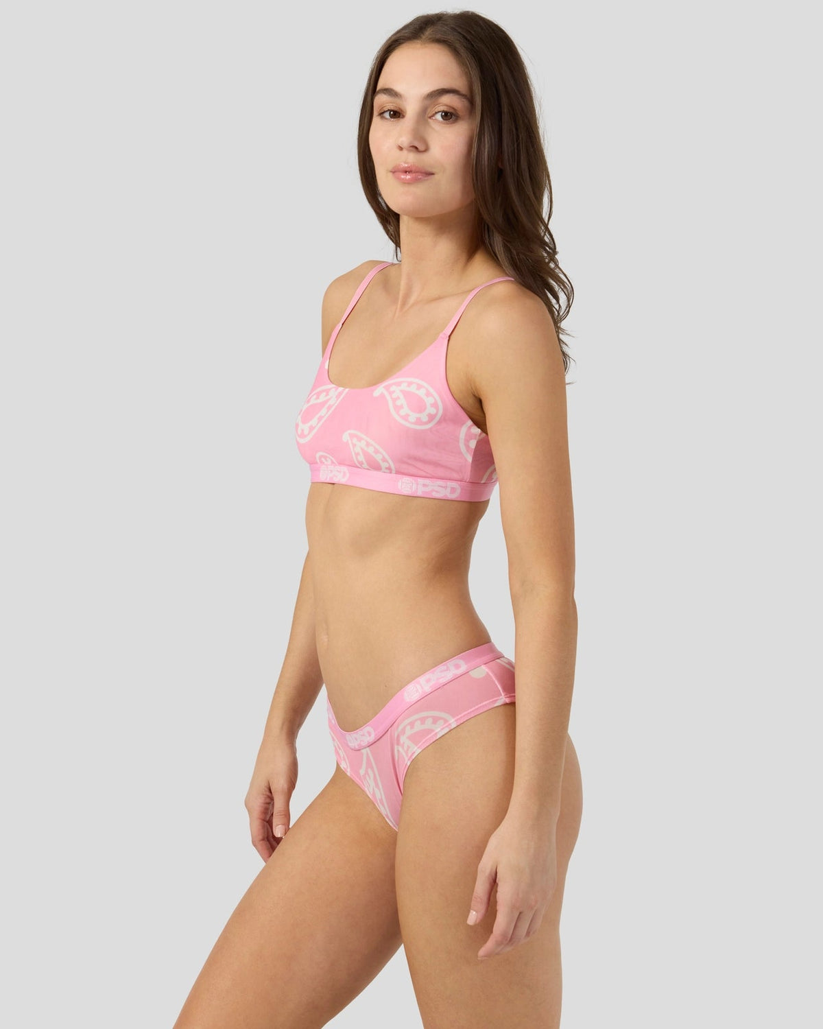 Mesh - Pink Bandana - Scoop Bralette - Mesh