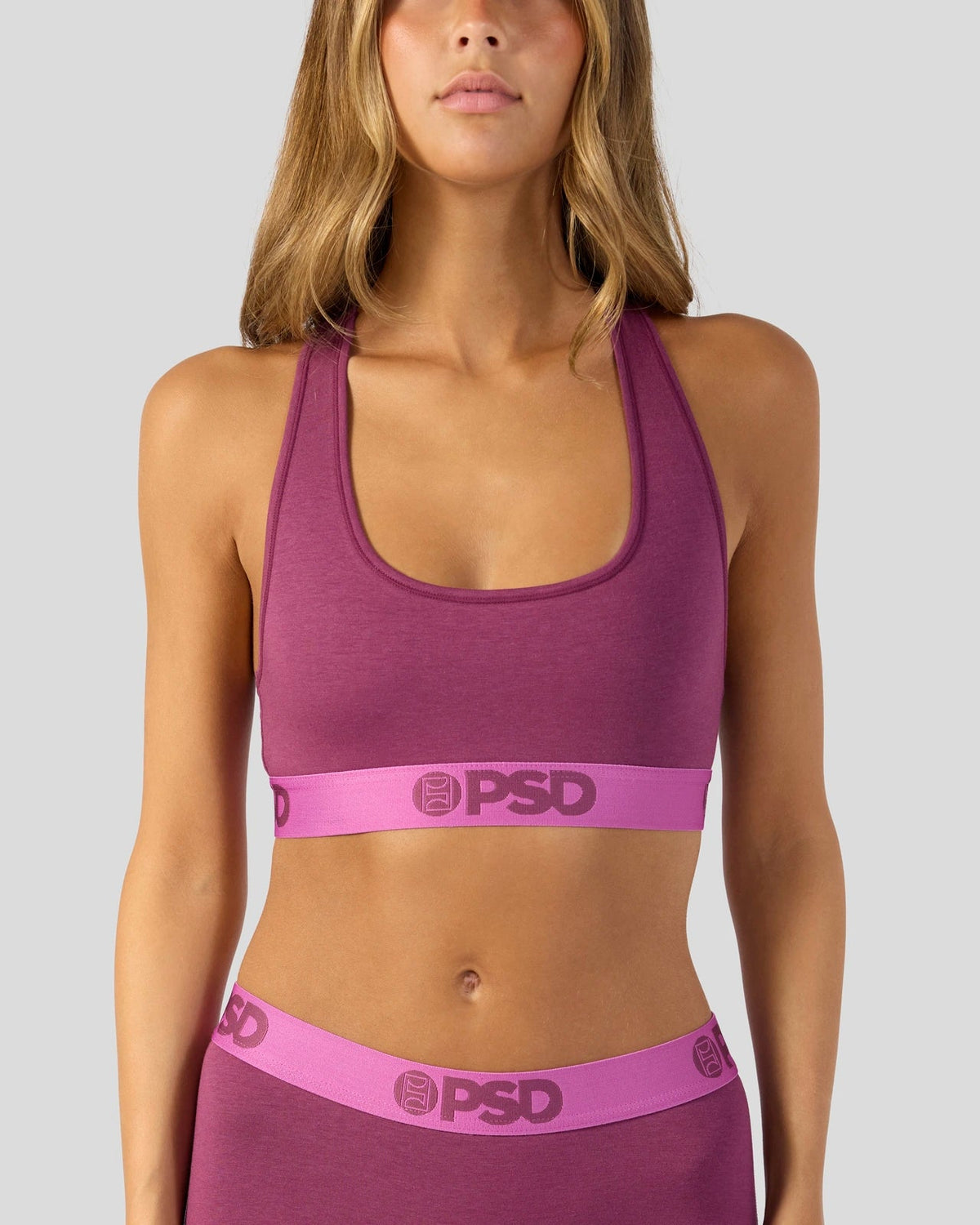 Modal Solids - Mag Purp - Sports Bra - Modal