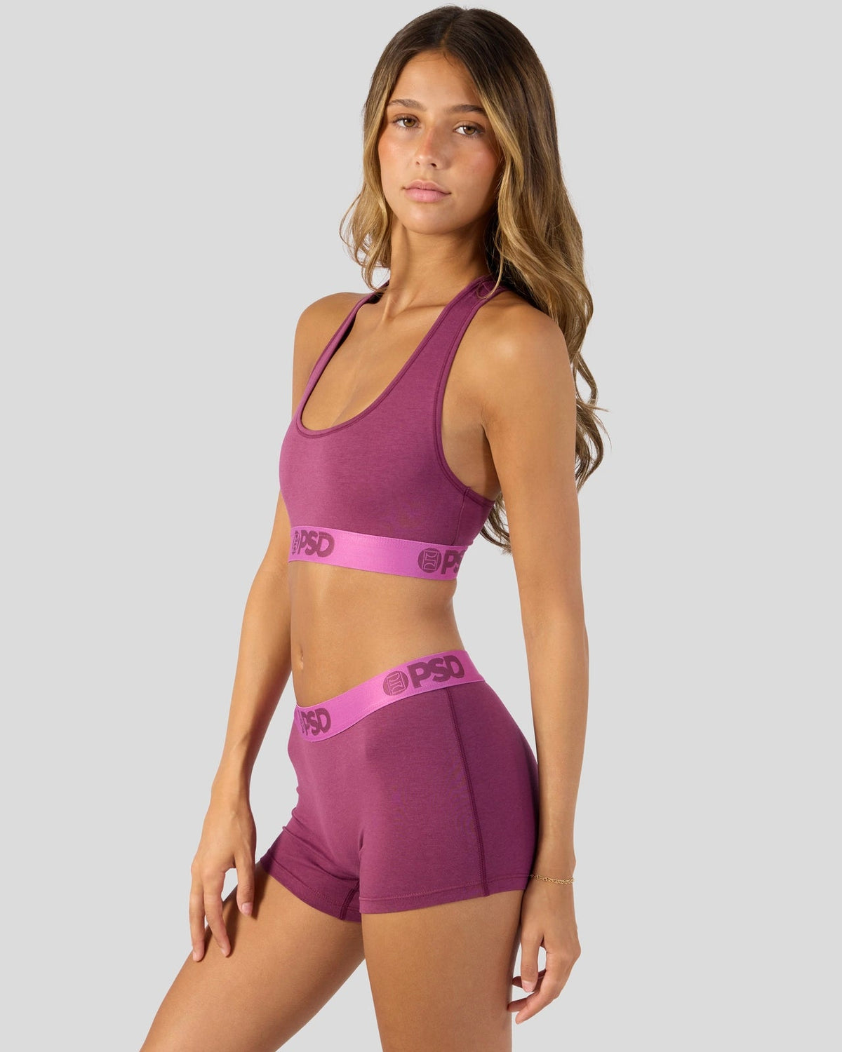 Modal Solids - Mag Purp - Sports Bra - Modal
