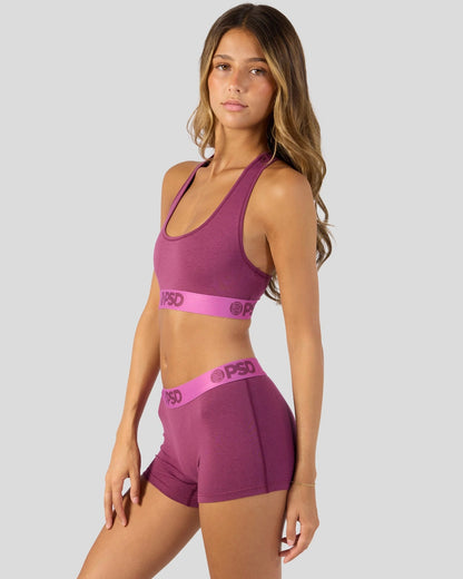 Modal Solids - Mag Purp - Sports Bra - Modal