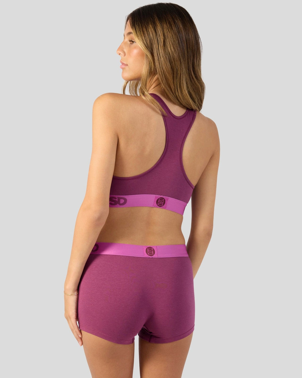 Modal Solids - Mag Purp - Sports Bra - Modal