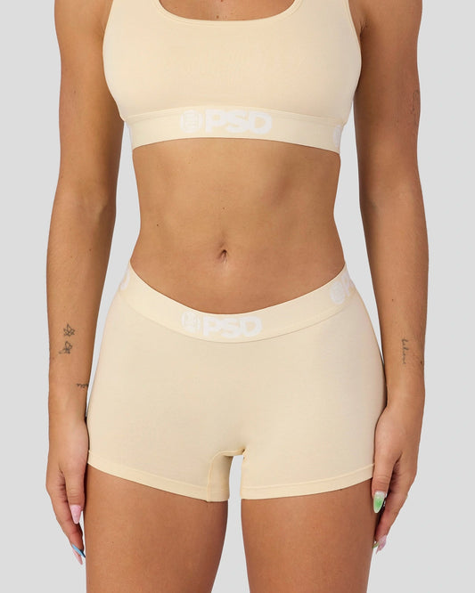 Modal Solids - Creme - Boy Short - Modal