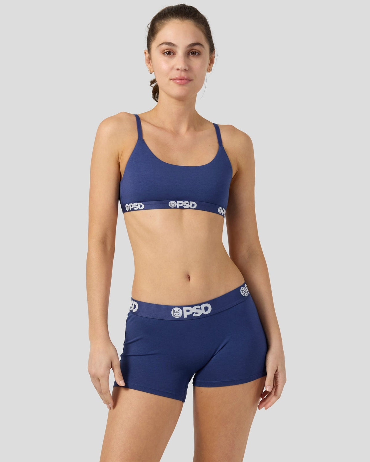 Modal Solids - Navy - Scoop Bralette - Modal