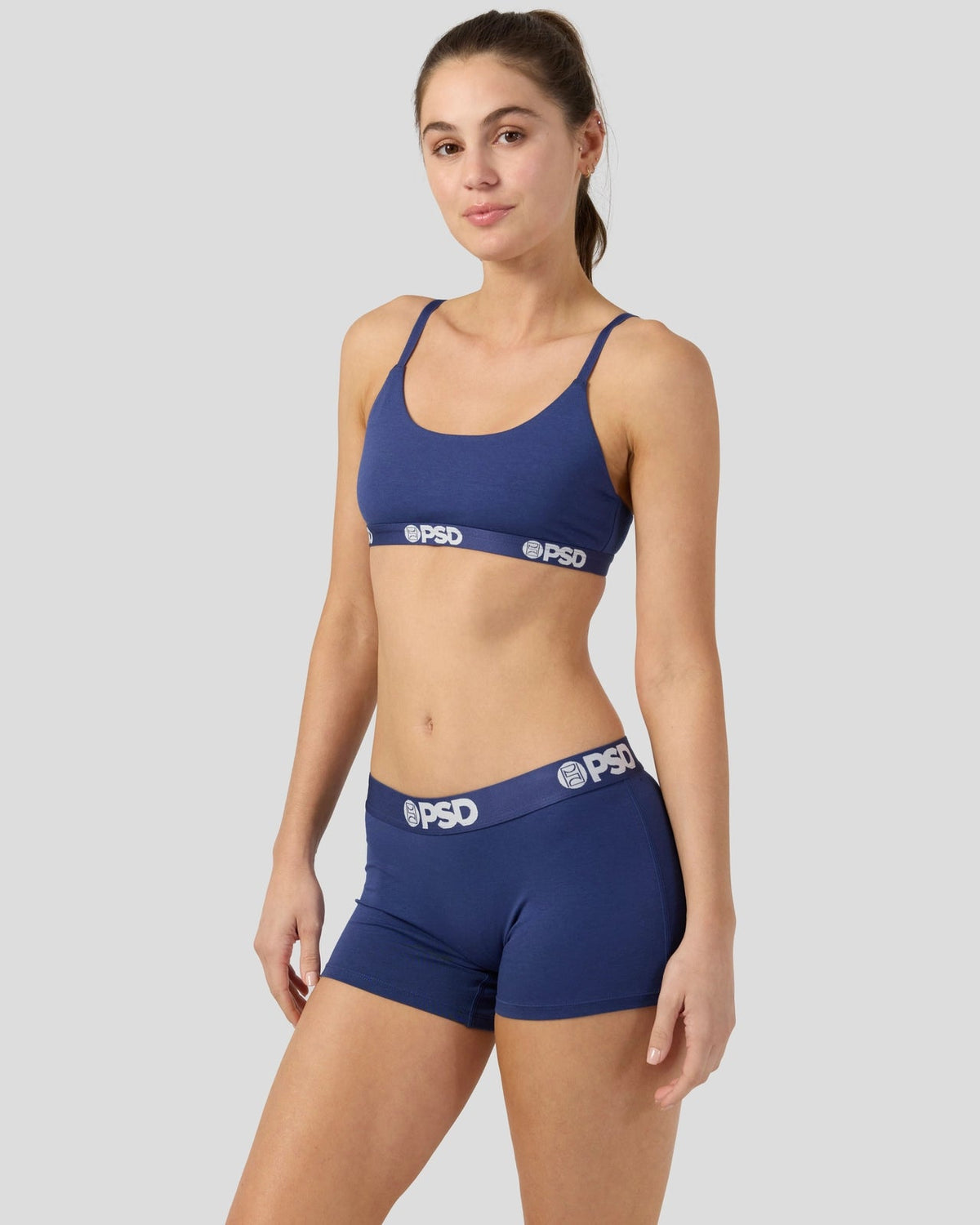 Modal Solids - Navy - Scoop Bralette - Modal