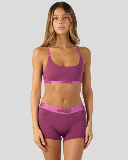 Modal Solids - Mag Purp - Scoop Bralette - Modal