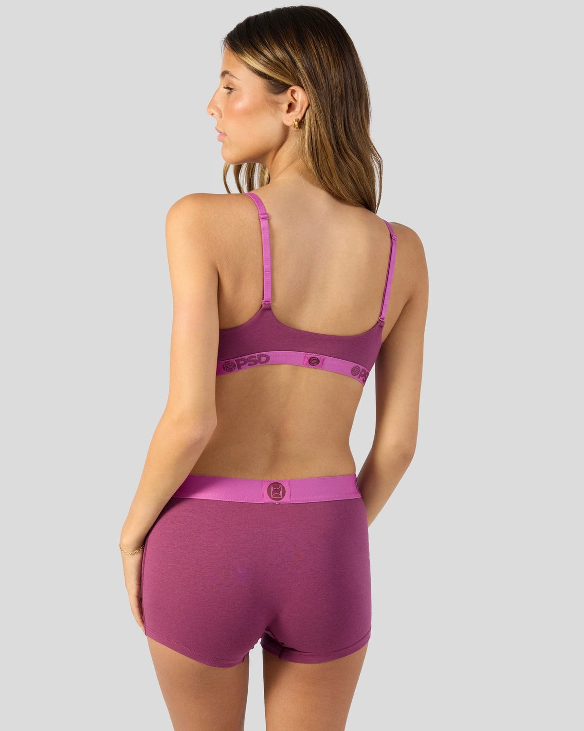Modal Solids - Mag Purp - Scoop Bralette - Modal