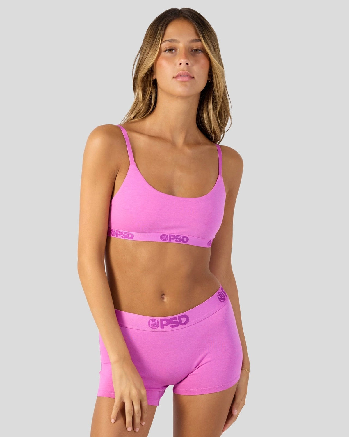 Modal Solids - Blush Pink - Scoop Bralette - Modal
