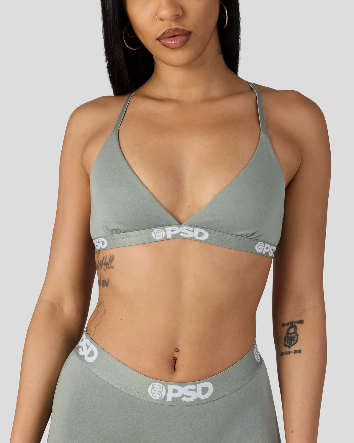 Modal Solids - Sage - Triangle Bralette - Modal