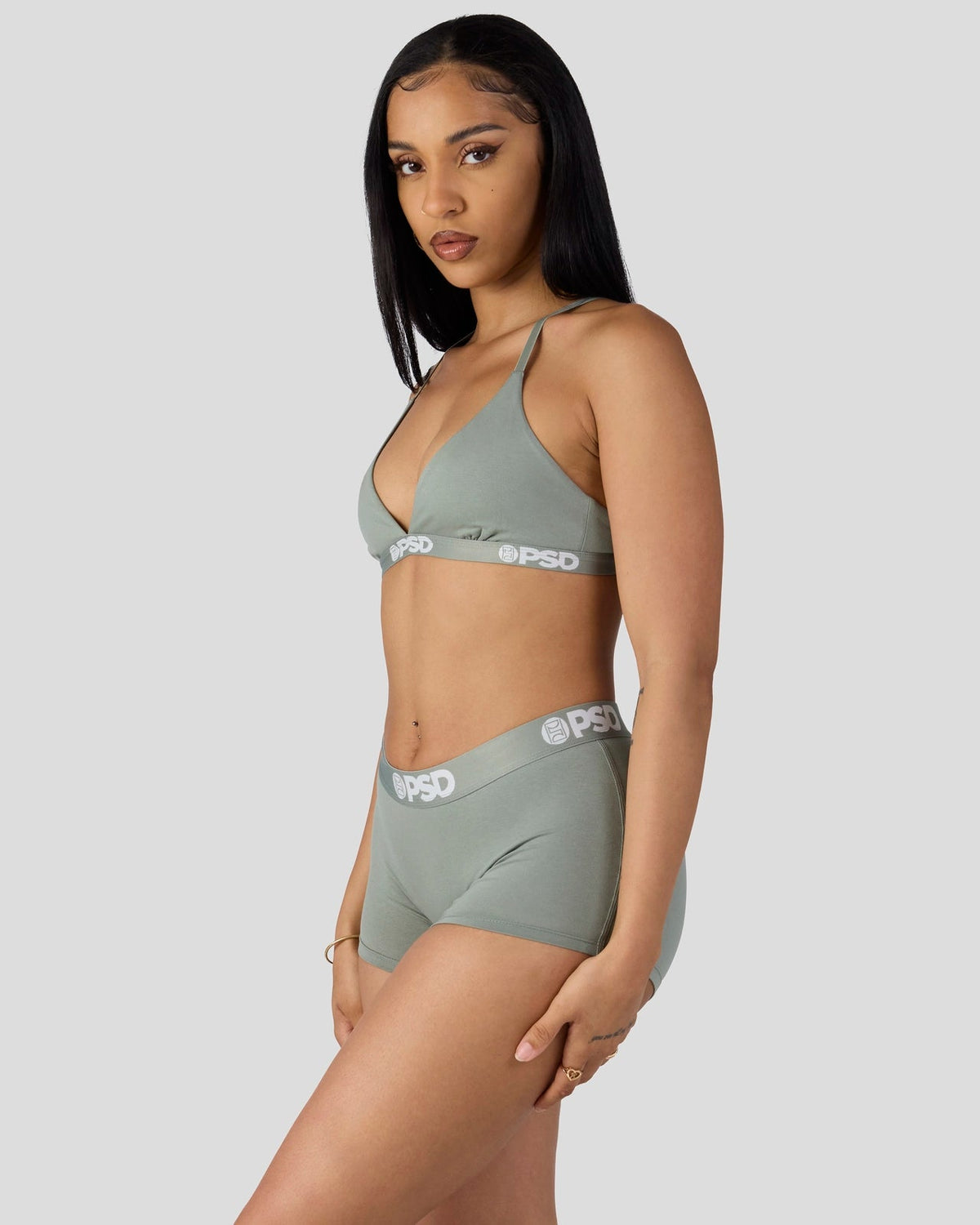 Modal Solids - Sage - Triangle Bralette - Modal