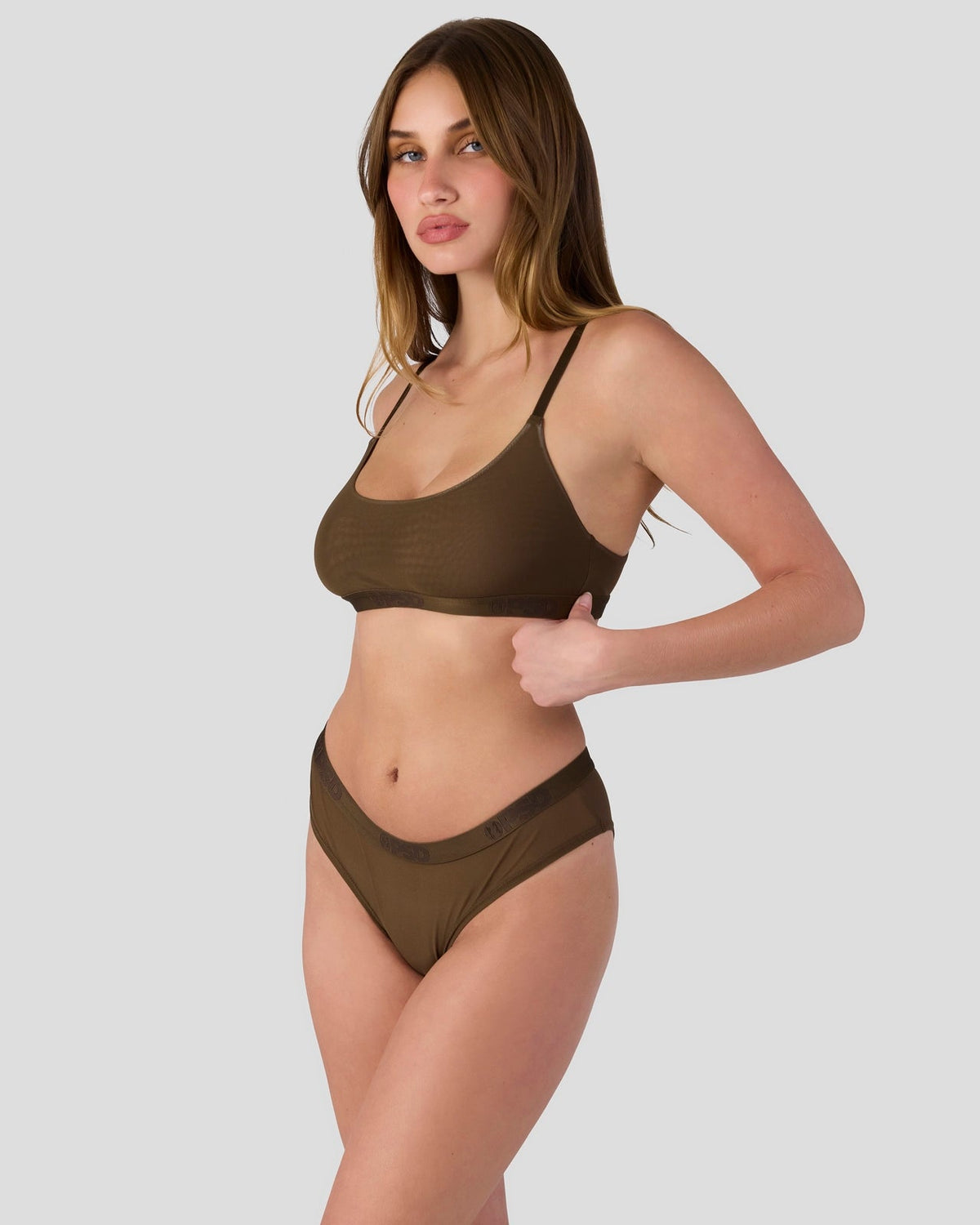 Mesh - Solid Coco - Scoop Bralette - Mesh