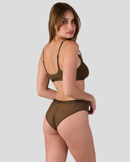 Mesh - Solid Coco - Scoop Bralette - Mesh
