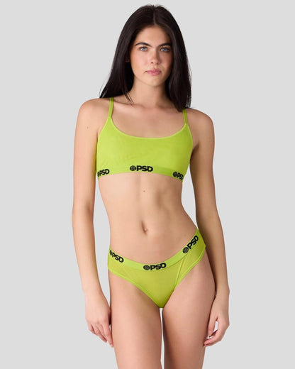Mesh - Solid Yello Pop - Scoop Bralette - Mesh